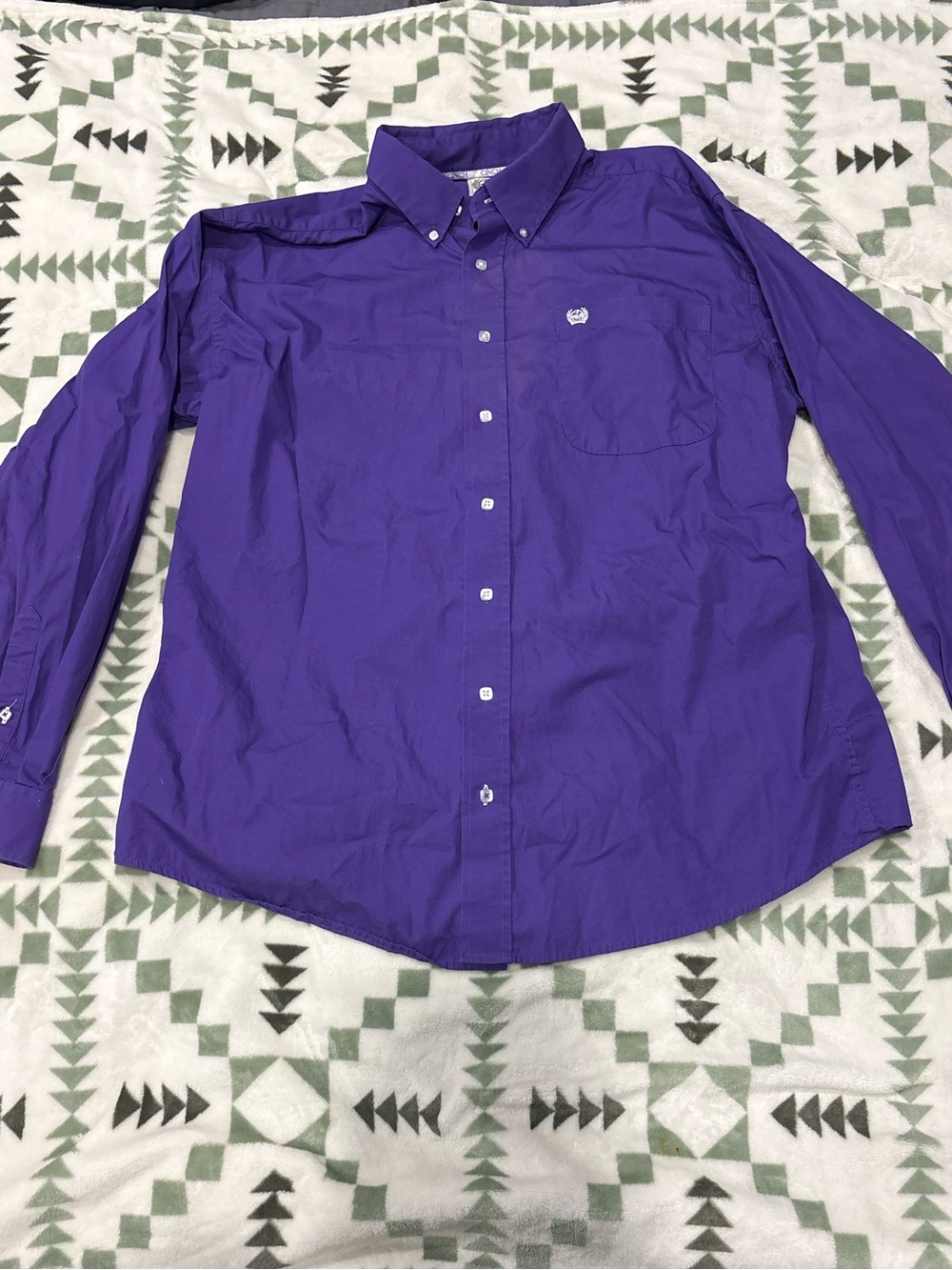 Men's cinch Purple Button-Down Shirt